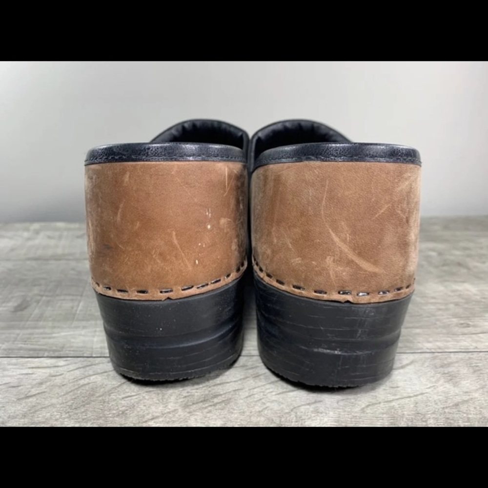 Sanita Professional Men's Distressed Leather Mules Shoes Clogs Size 13 US 47 EU - Picture 6 of 9